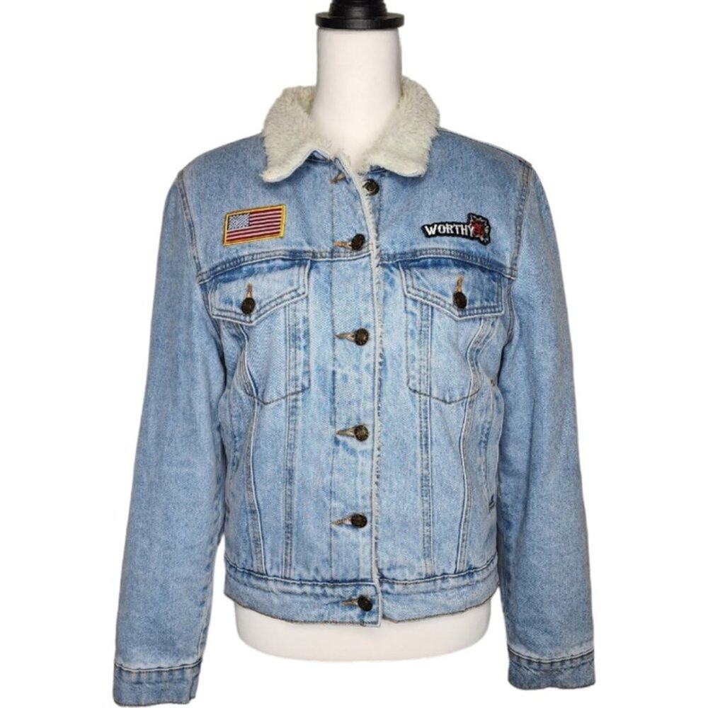 Salty Honey Sherpa Jean Jacket Limited Edition Size L